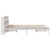 Estructura de cama sin colchón madera de pino blanca 140x190 cm