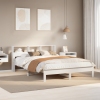 Estructura de cama sin colchón madera de pino blanca 140x190 cm