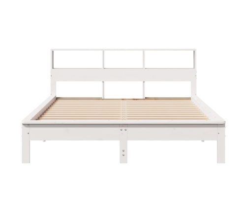 Estructura de cama sin colchón madera de pino blanco 135x190 cm