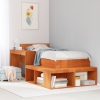 Estructura de cama sin colchón madera maciza marrón 90x190 cm