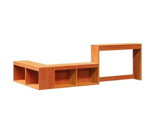 Estructura de cama sin colchón madera maciza marrón 75x190 cm