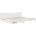 Estructura de cama sin colchón madera maciza blanca 200x200 cm