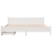 Estructura de cama sin colchón madera maciza blanca 200x200 cm