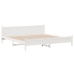 Estructura de cama sin colchón madera maciza blanca 200x200 cm