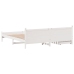 Estructura de cama sin colchón madera maciza blanca 200x200 cm