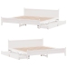 Estructura de cama sin colchón madera maciza blanca 200x200 cm