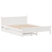 Estructura de cama sin colchón madera maciza de pino 160x200 cm