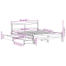 Estructura de cama sin colchón madera maciza de pino 160x200 cm