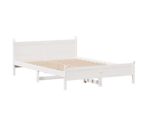Estructura de cama sin colchón madera maciza de pino 160x200 cm