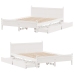 Estructura de cama sin colchón madera maciza de pino 160x200 cm
