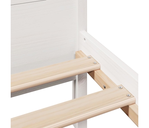 Estructura de cama sin colchón madera maciza de pino 160x200 cm