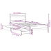 Cama sin colchón madera maciza de pino marrón cera 100x200 cm