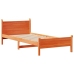 Cama sin colchón madera maciza de pino marrón cera 100x200 cm