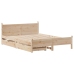 Estructura de cama sin colchón madera maciza de pino 140x190 cm