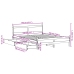 Cama sin colchón madera maciza de pino marrón cera 140x190 cm