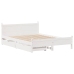 Estructura de cama sin colchón madera maciza blanca 120x190 cm