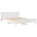 Estructura de cama sin colchón madera maciza blanca 120x190 cm