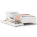 Estructura de cama sin colchón madera maciza blanca 90x190 cm