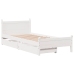 Estructura de cama sin colchón madera maciza blanca 90x190 cm