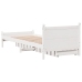 Estructura de cama sin colchón madera maciza blanca 90x190 cm