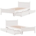 Estructura de cama sin colchón madera maciza blanca 90x190 cm