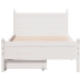 Estructura de cama sin colchón madera maciza blanca 75x190 cm