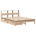 Cama con estantería sin colchón madera maciza de pino 140x190cm