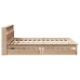Cama con estantería sin colchón madera maciza de pino 140x190cm