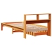 Cama con estantería sin colchón madera maciza marrón 90x190 cm