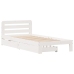 Estructura de cama sin colchón madera de pino blanca 90x200 cm