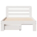 Estructura de cama sin colchón madera de pino blanca 90x200 cm