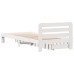 Estructura de cama sin colchón madera de pino blanca 90x200 cm