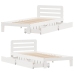 Estructura de cama sin colchón madera de pino blanca 90x200 cm