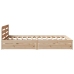 Estructura de cama sin colchón madera de pino maciza 120x200 cm