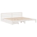 Estructura de cama sin colchón madera maciza blanca 200x200 cm