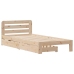 Estructura de cama sin colchón madera maciza pino 75x190 cm