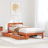 Estructura de cama sin colchón madera maciza marrón 90x190 cm