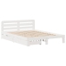 Estructura de cama sin colchón madera maciza blanca 120x190 cm