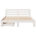 Estructura de cama sin colchón madera de pino blanco 135x190 cm