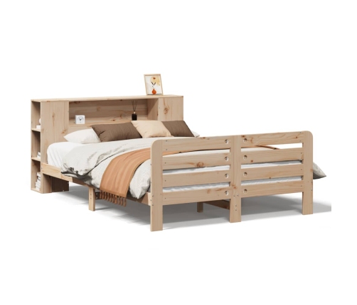 Estructura de cama sin colchón madera de pino maciza 120x200 cm