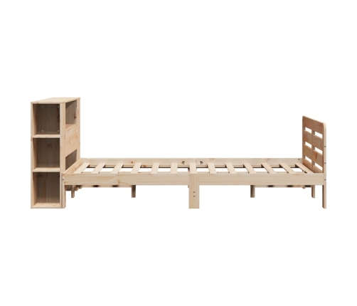 Estructura de cama sin colchón madera de pino maciza 120x200 cm