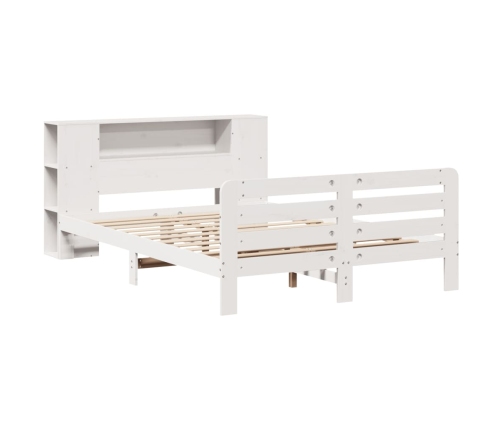 Estructura de cama sin colchón madera de pino blanca 120x200 cm