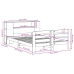 Estructura de cama sin colchón madera de pino blanca 120x200 cm