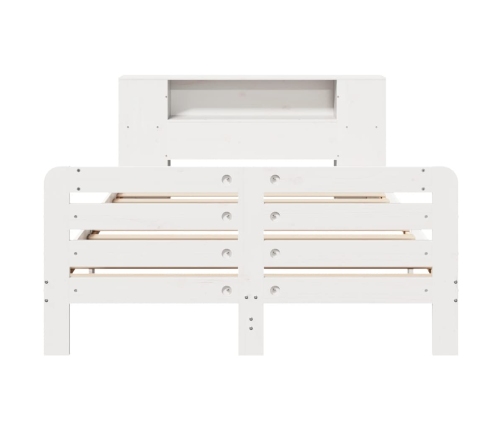 Estructura de cama sin colchón madera de pino blanca 120x200 cm