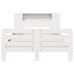 Estructura de cama sin colchón madera de pino blanca 120x200 cm