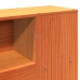 Cama sin colchón madera maciza de pino marrón cera 140x200 cm