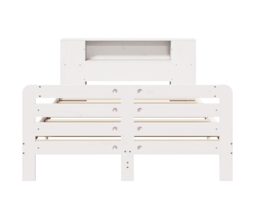 Estructura de cama sin colchón madera de pino blanca 150x200 cm
