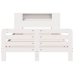 Estructura de cama sin colchón madera de pino blanca 150x200 cm