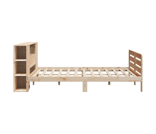 Estructura de cama sin colchón madera maciza de pino 180x200 cm