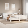 Cama sin colchón madera maciza de pino blanca 180x200 cm